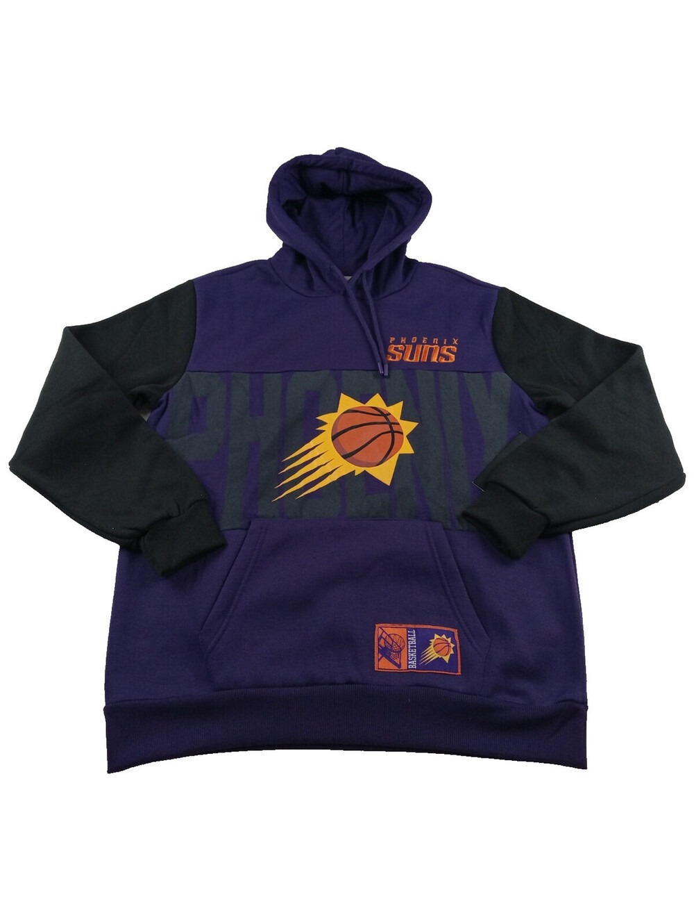 Ultra Game Phoenix Suns Hoodie Mens Medium Purple Black Split Hardwood Classics